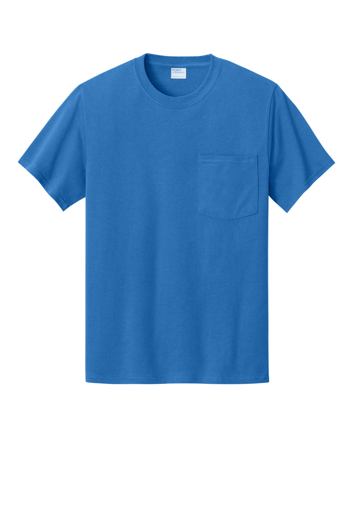 Port & Company Essential Pocket Tee - Royal - flat front