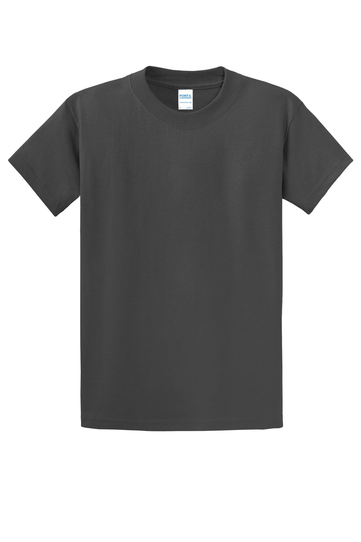 Port & Company Essential Tee - Charcoal - flat front