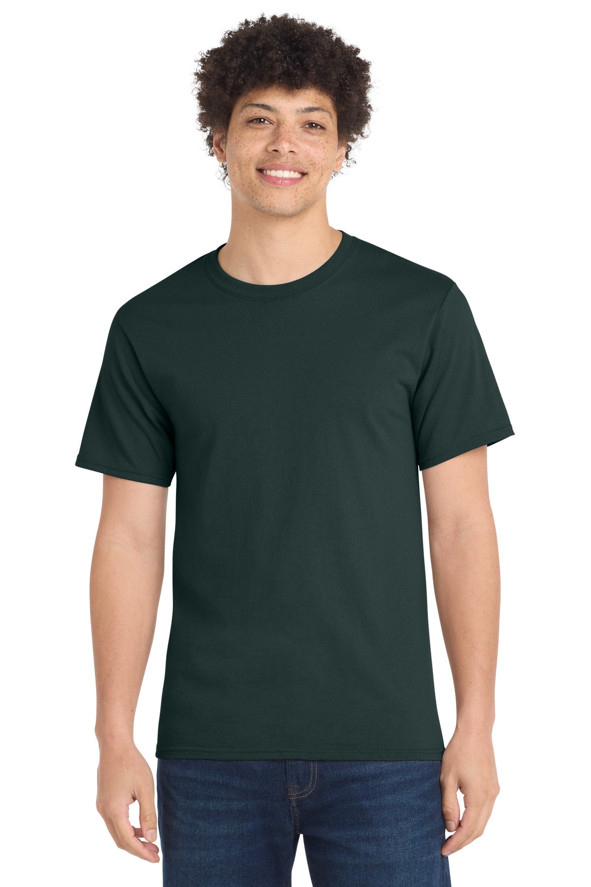 Port & Company Essential Tee - Dark Green - front