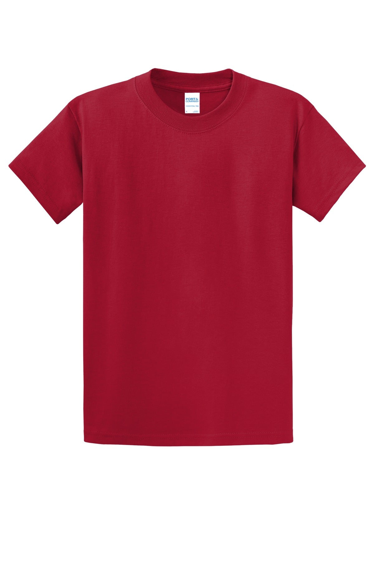 Port & Company Essential Tee - Red - flat front
