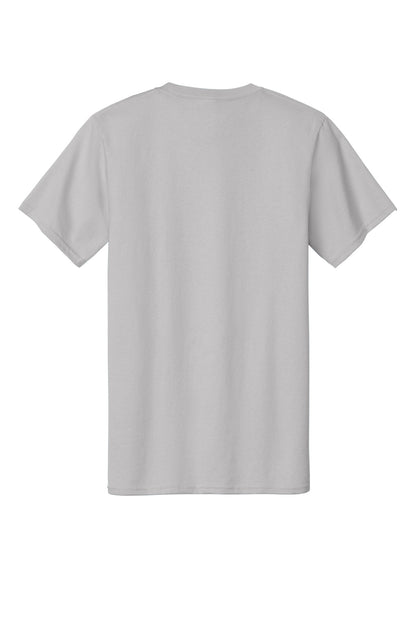 Port & Company Essential Tee - Silver - flat back