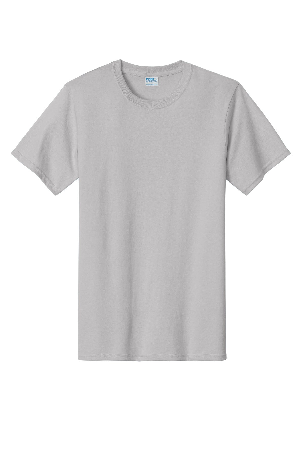 Port & Company Essential Tee - Silver - flat front
