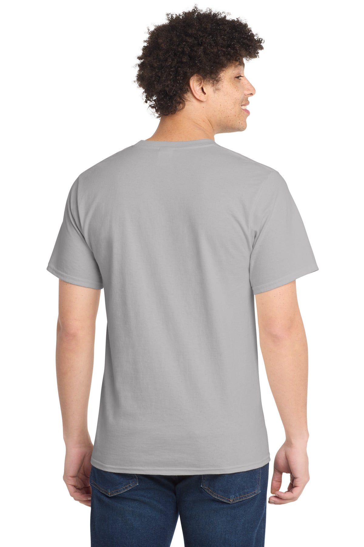 Port & Company Essential Tee - Silver - back