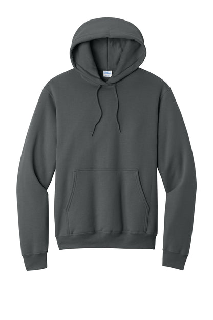 Port & Company Core Fleece Pullover Hooded Sweatshirt - Charcoal - flat front
