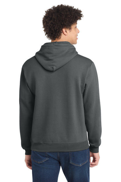 Port & Company Core Fleece Pullover Hooded Sweatshirt - Charcoal - back