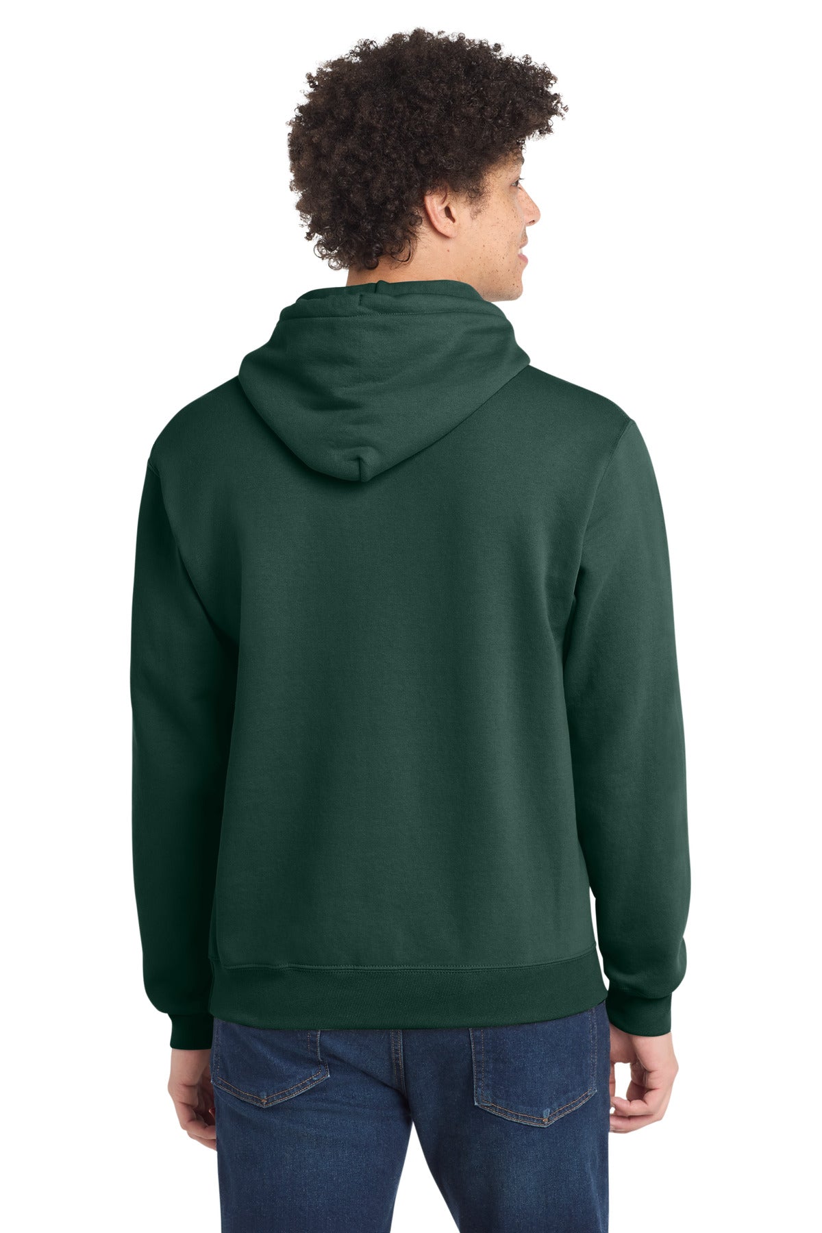Port & Company Core Fleece Pullover Hooded Sweatshirt - Dark Green - back