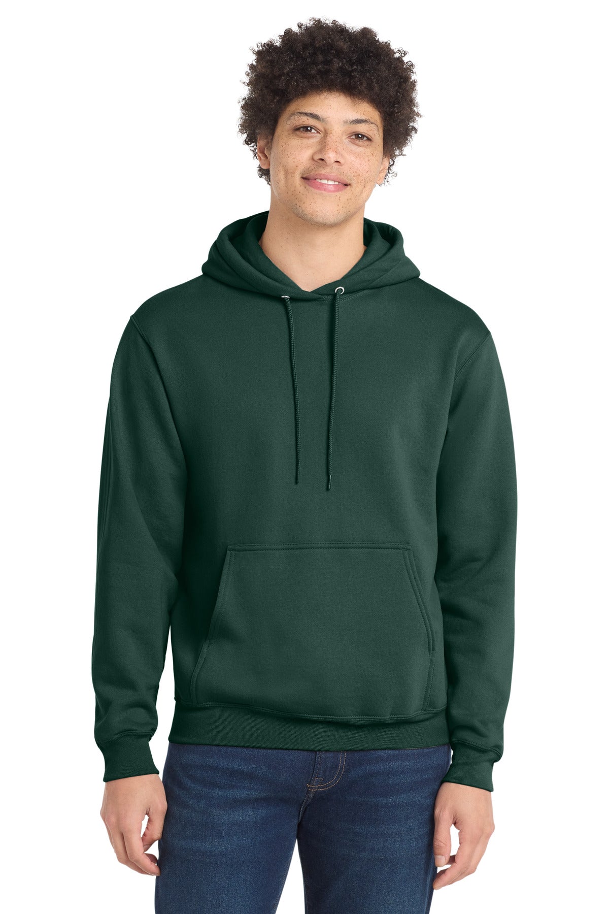 Port & Company Core Fleece Pullover Hooded Sweatshirt - Dark Green - front