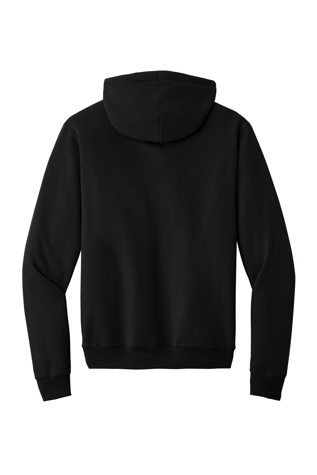 Port & Company Core Fleece Pullover Hooded Sweatshirt - Jet Black - flat back