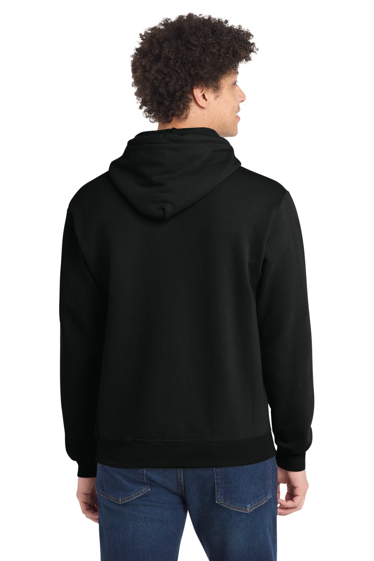 Port & Company Core Fleece Pullover Hooded Sweatshirt - Jet Black - back
