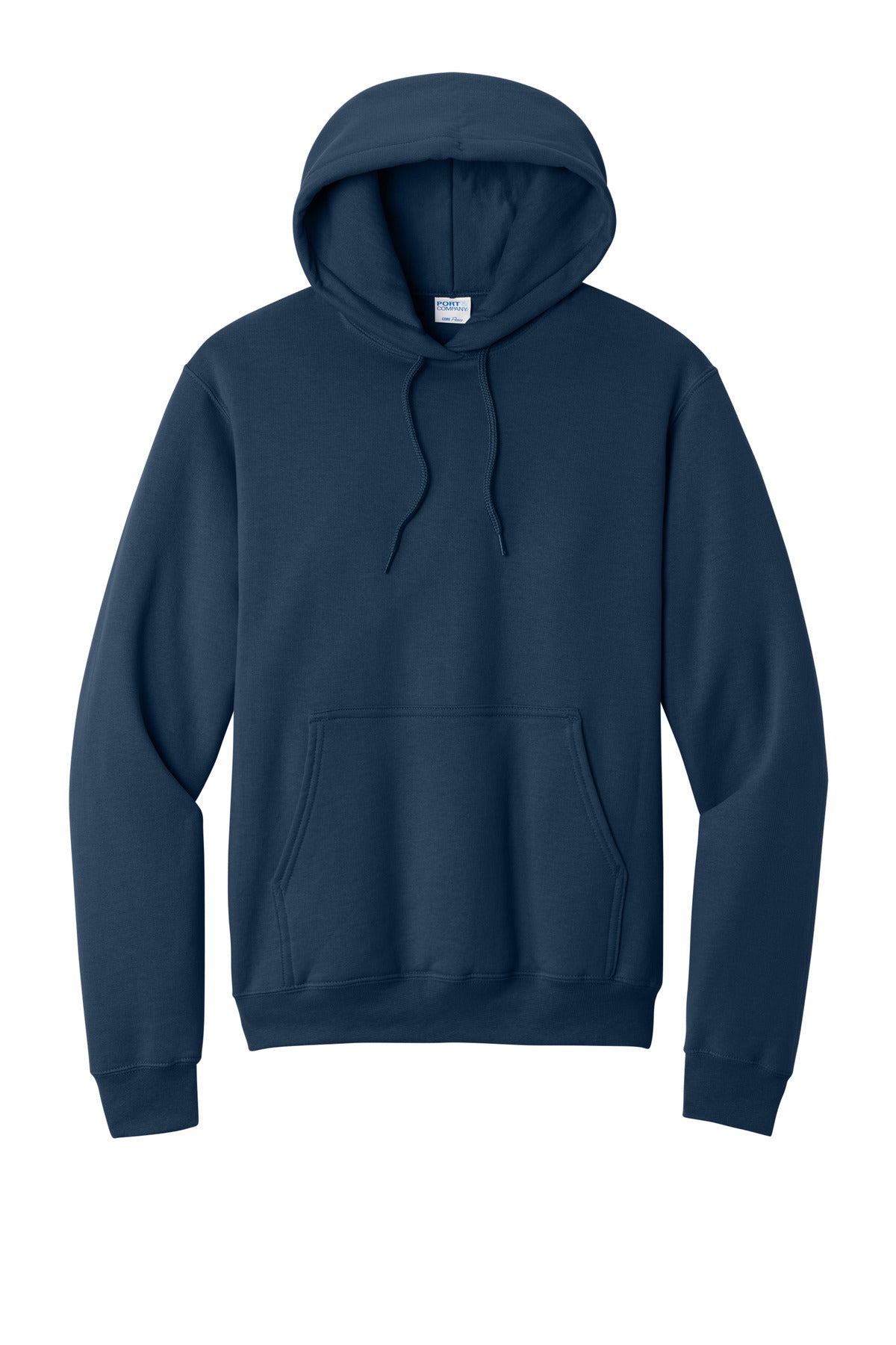 Port & Company Core Fleece Pullover Hooded Sweatshirt - Navy - flat front