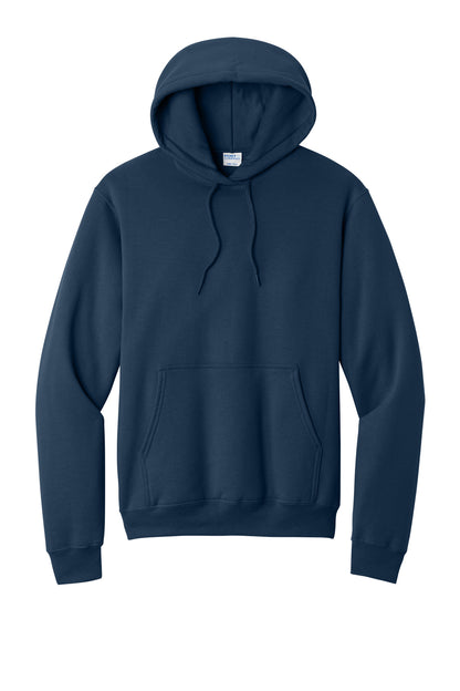 Port & Company Core Fleece Pullover Hooded Sweatshirt - Navy - flat front