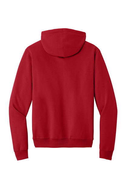 Port & Company Core Fleece Pullover Hooded Sweatshirt - Red - flat back