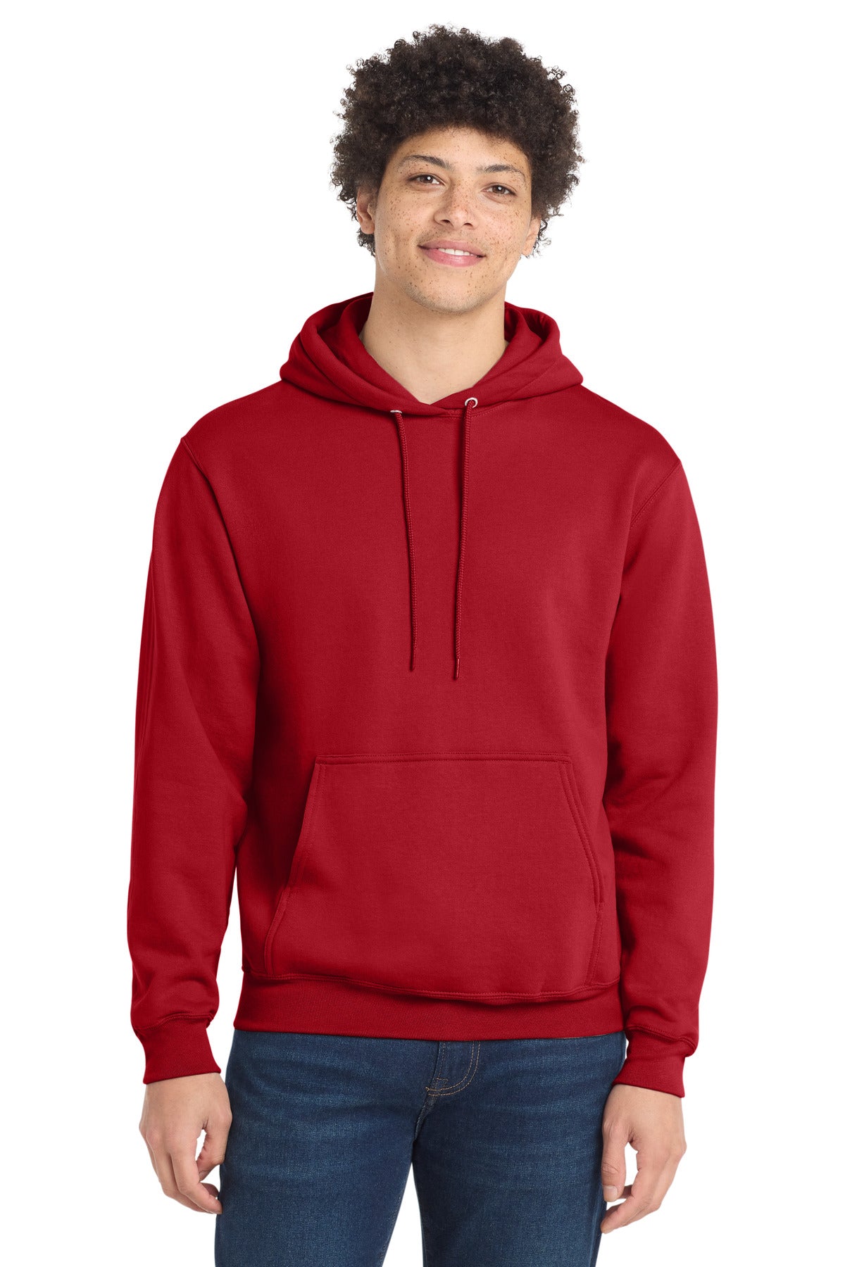 Port & Company Core Fleece Pullover Hooded Sweatshirt - Red - front