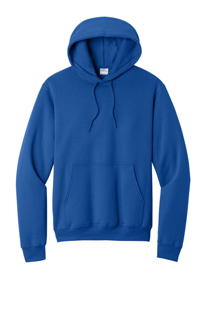 Port & Company Core Fleece Pullover Hooded Sweatshirt - Royal - flat front