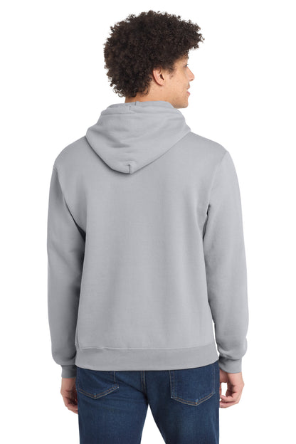 Port & Company Core Fleece Pullover Hooded Sweatshirt - Silver - back