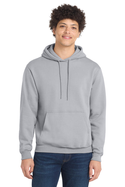 Port & Company Core Fleece Pullover Hooded Sweatshirt - Silver - front