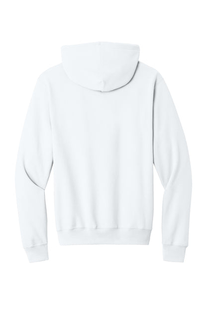 Port & Company Core Fleece Pullover Hooded Sweatshirt - White - flat back