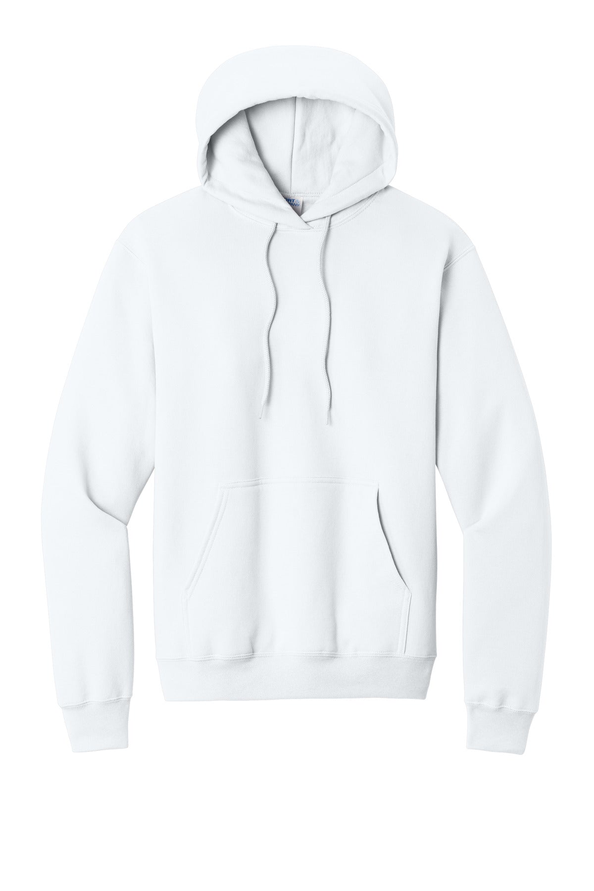 Port & Company Core Fleece Pullover Hooded Sweatshirt - White - flat front