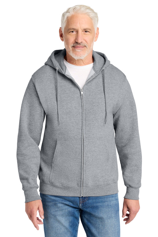 Port & Company Core Fleece Full-Zip Hooded Sweatshirt - Athletic Heather - front