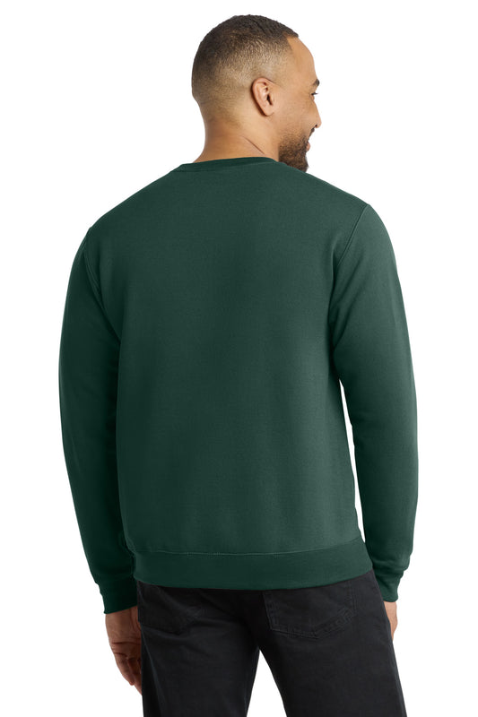 Port & Company Core Fleece Crewneck Sweatshirt - Dark Green - back