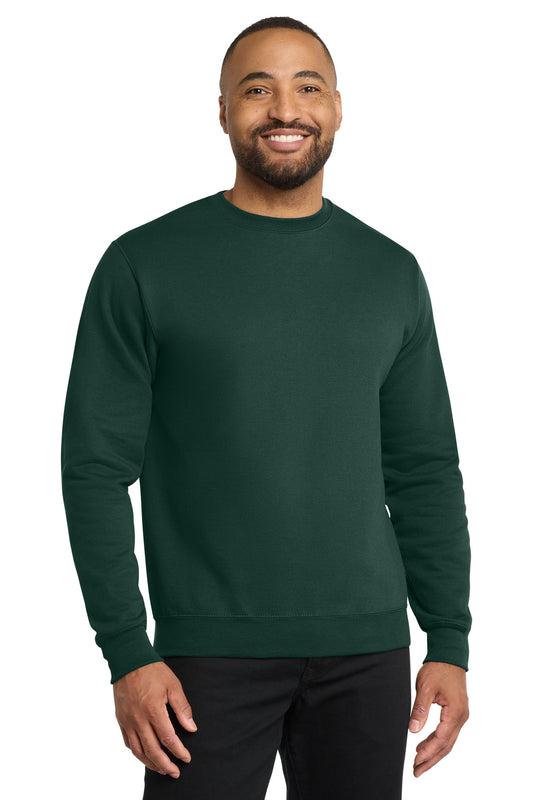 Port & Company Core Fleece Crewneck Sweatshirt - Dark Green - front