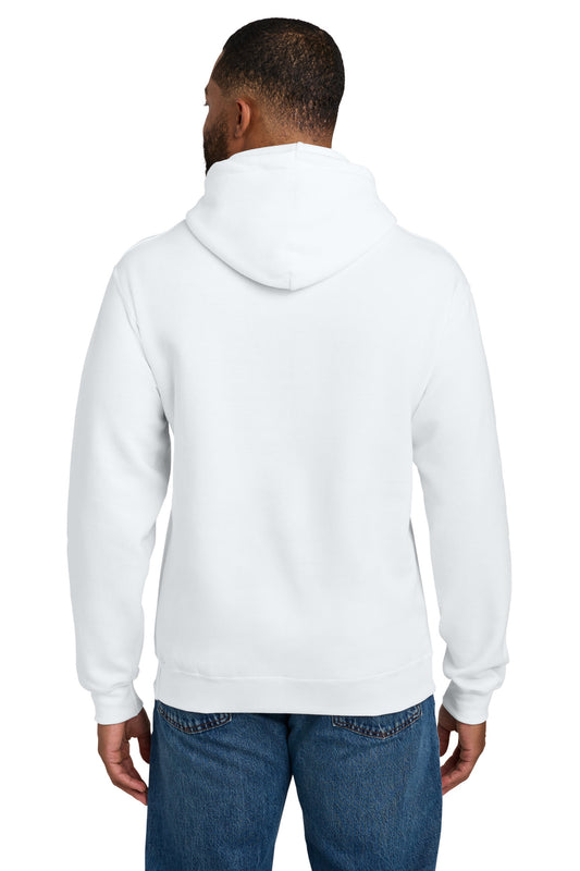 Port & Company Essential Fleece Pullover Hooded Sweatshirt - White - back