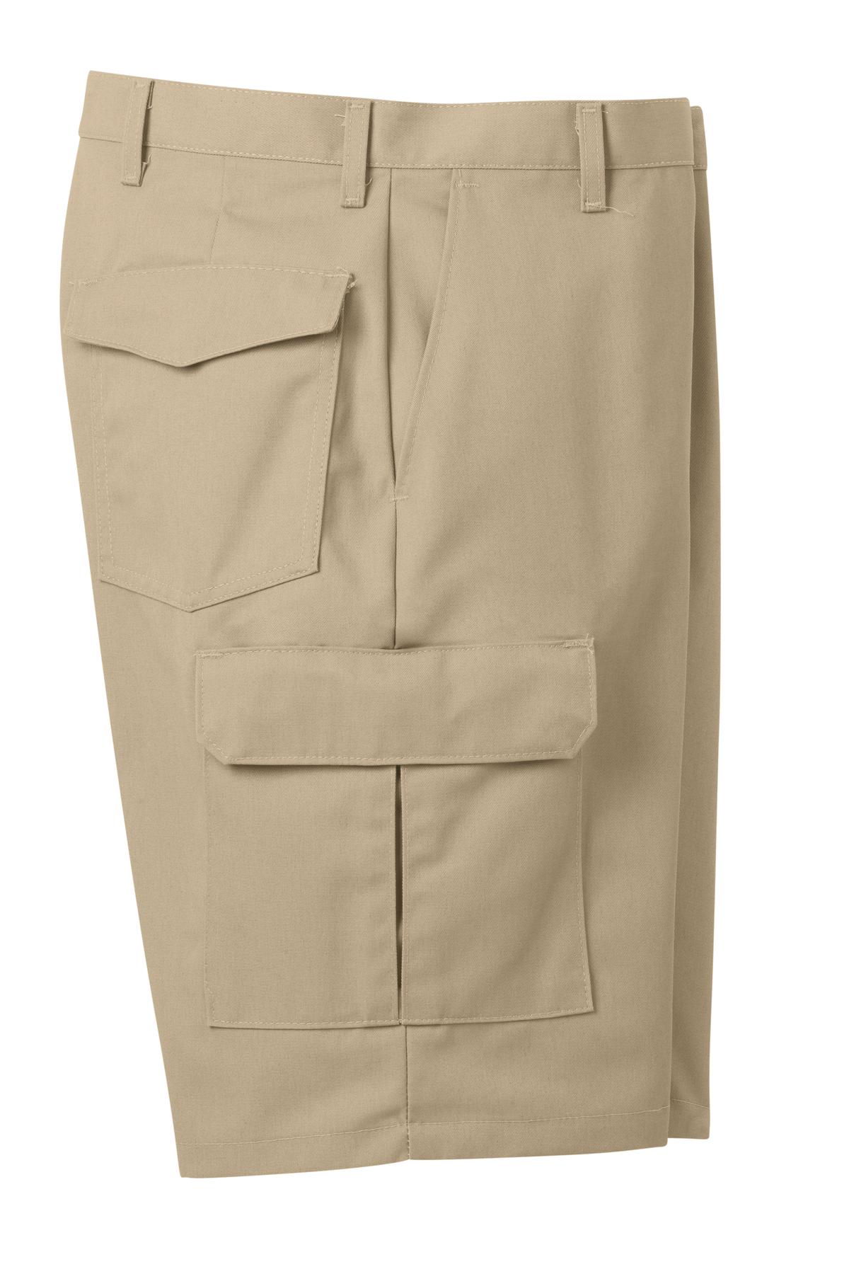 Red Kap Industrial Cargo Short - Khaki - flat front