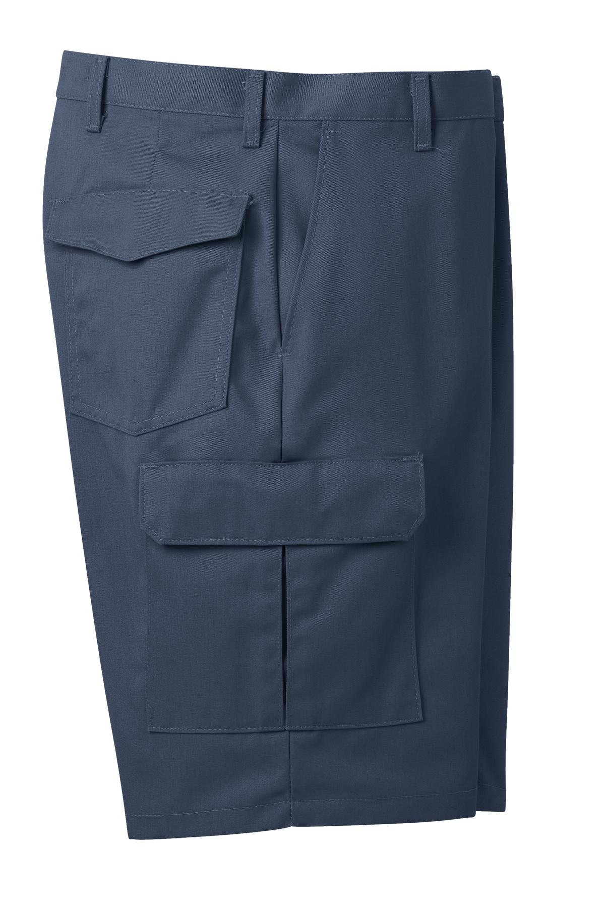 Red Kap Industrial Cargo Short - Navy - flat front