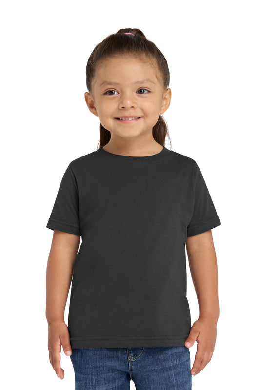 Rabbit Skins Toddler Fine Jersey Tee - Black - front
