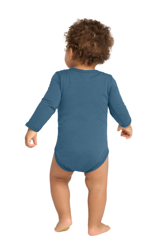 Rabbit Skins Infant Long Sleeve Jersey Bodysuit - Indigo - back