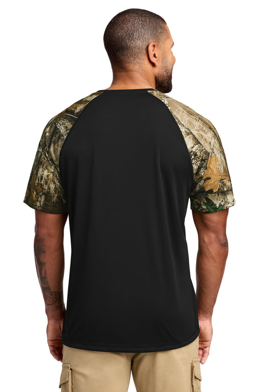 Russell Outdoors Realtree Colorblock Performance Tee - Black/ Realtree Edge - back