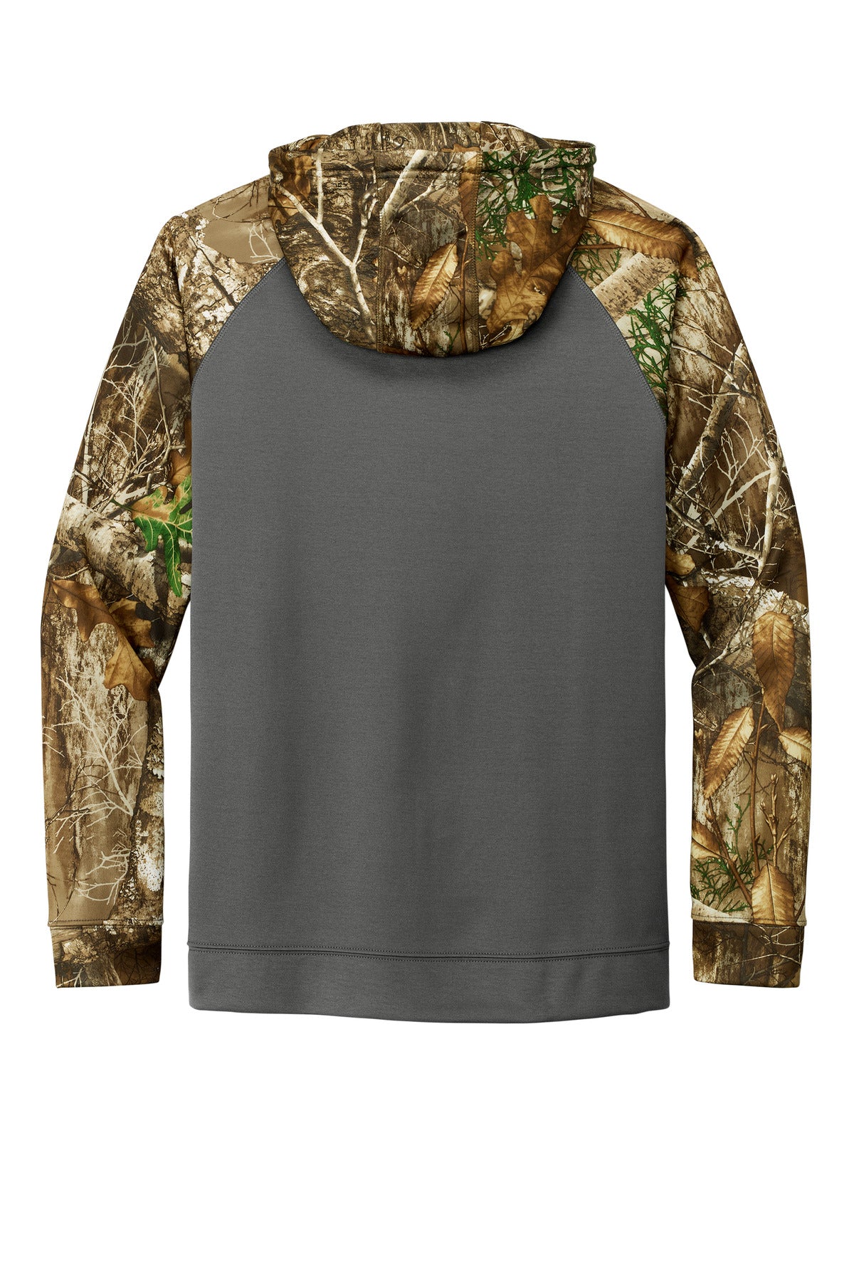 Russell Outdoors Realtree Performance Colorblock Full-Zip Hoodie - Magnet/ Realtree Edge - flat back
