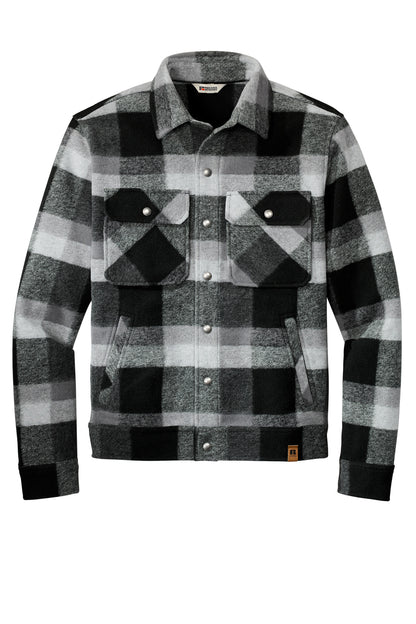 Russell Outdoors Basin Jacket - Deep Black Plaid - flat front