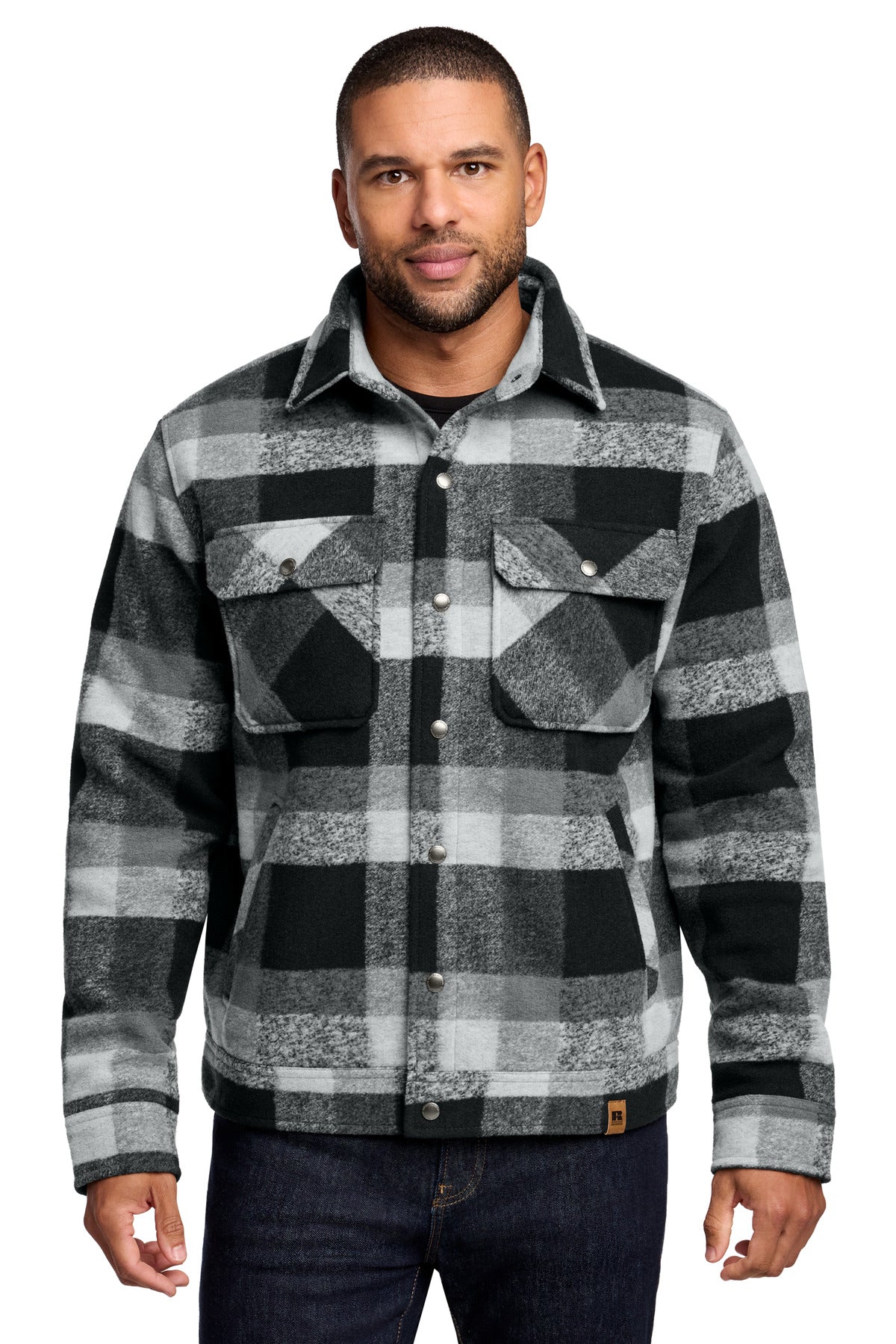 Russell Outdoors Basin Jacket - Deep Black Plaid - front