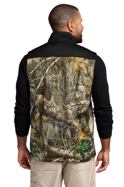 Russell Outdoors Realtree Atlas Colorblock Soft Shell Vest - Deep Black/ Realtree Edge - back