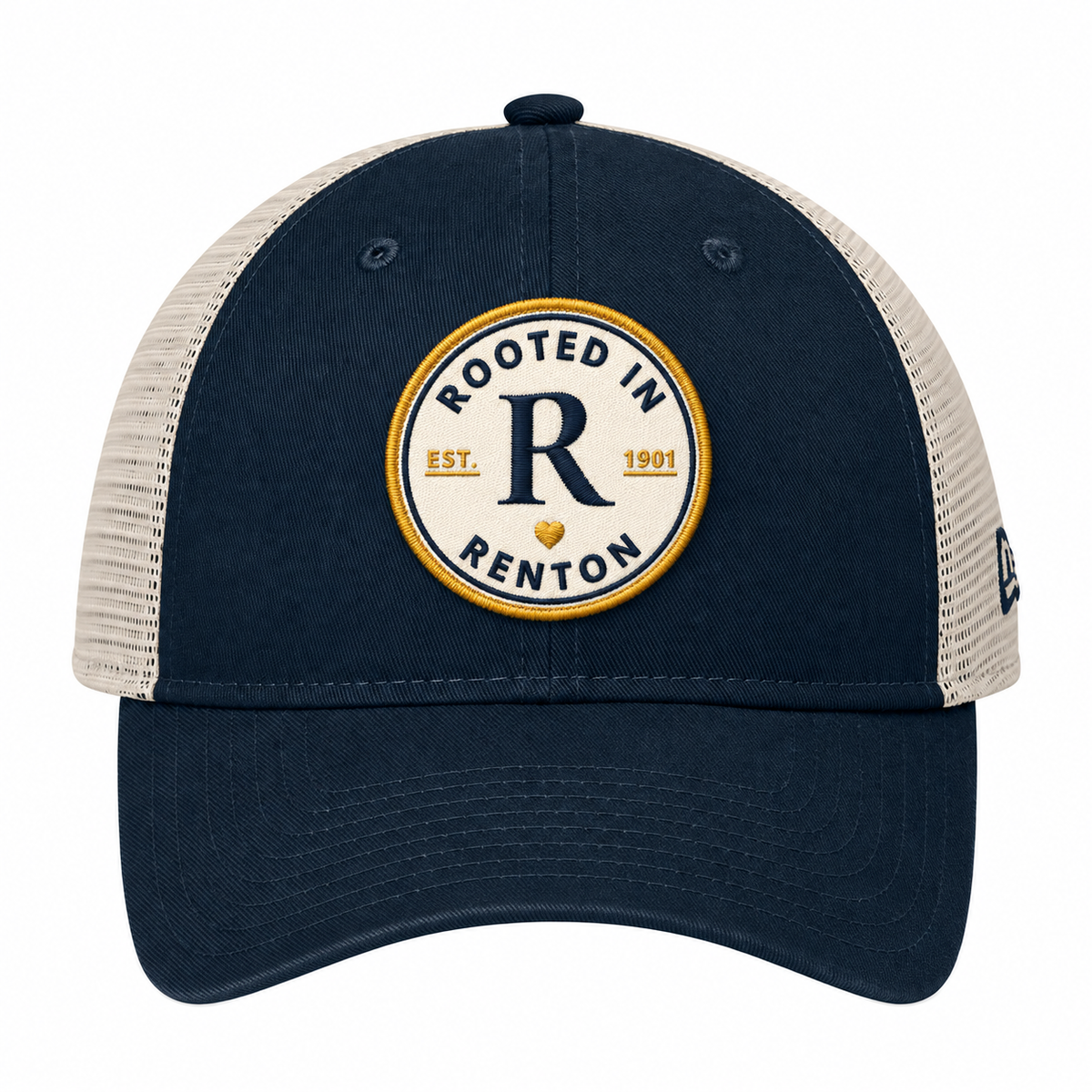 Rooted in Renton patch hat, front