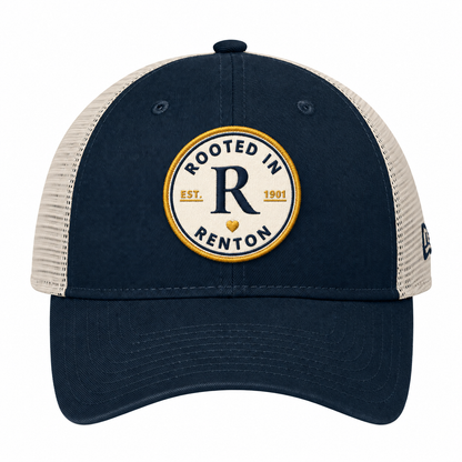 Rooted in Renton patch hat, front
