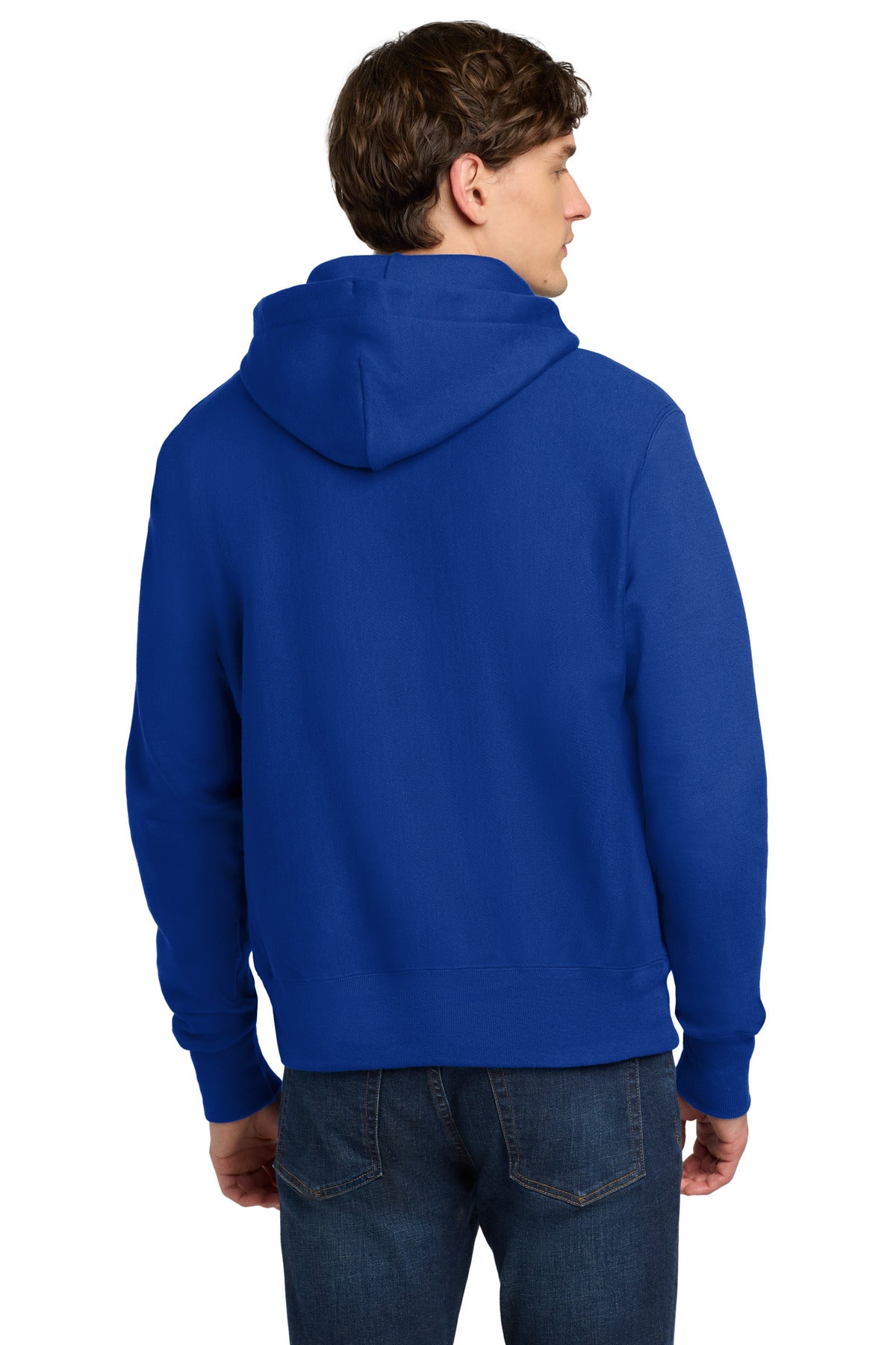 Champion Reverse Weave Hooded Sweatshirt - Athletic Royal - back