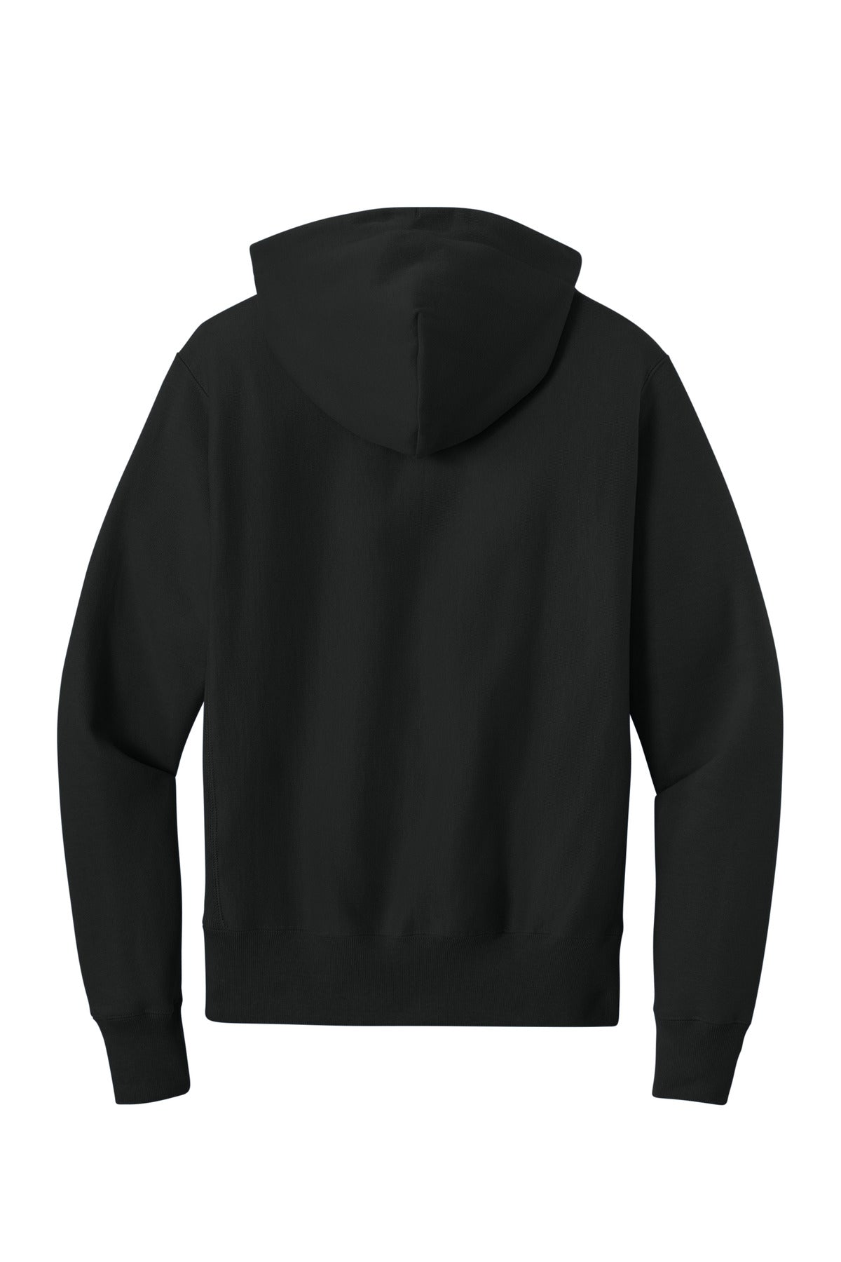 Champion Reverse Weave Hooded Sweatshirt - Black - flat back