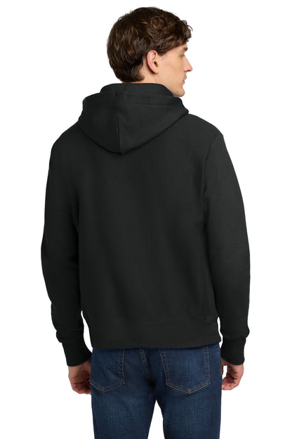 Champion Reverse Weave Hooded Sweatshirt - Black - back