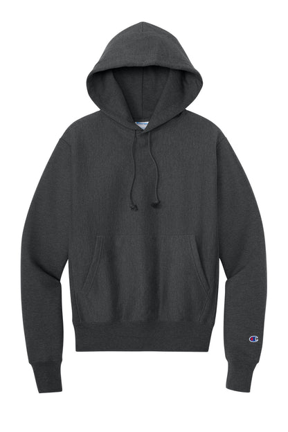 Champion Reverse Weave Hooded Sweatshirt - Charcoal Heather - flat front