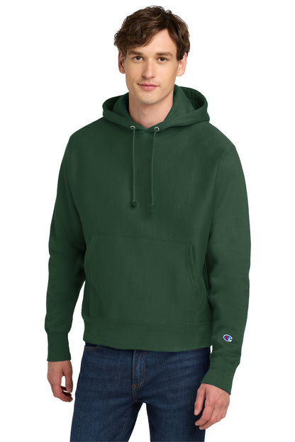 Champion Reverse Weave Hooded Sweatshirt - Dark Green - front