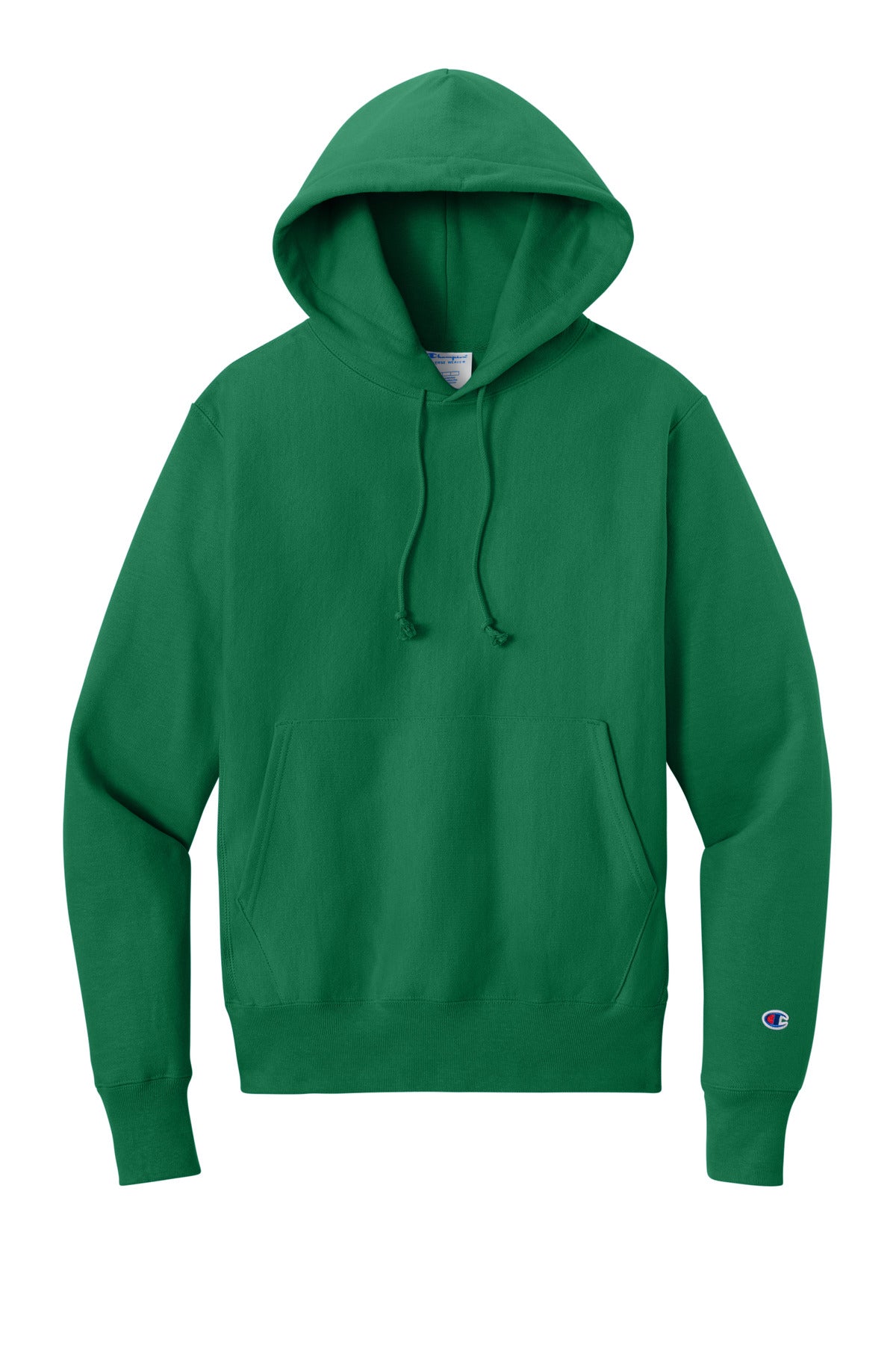 Champion Reverse Weave Hooded Sweatshirt - Kelly Green - flat front