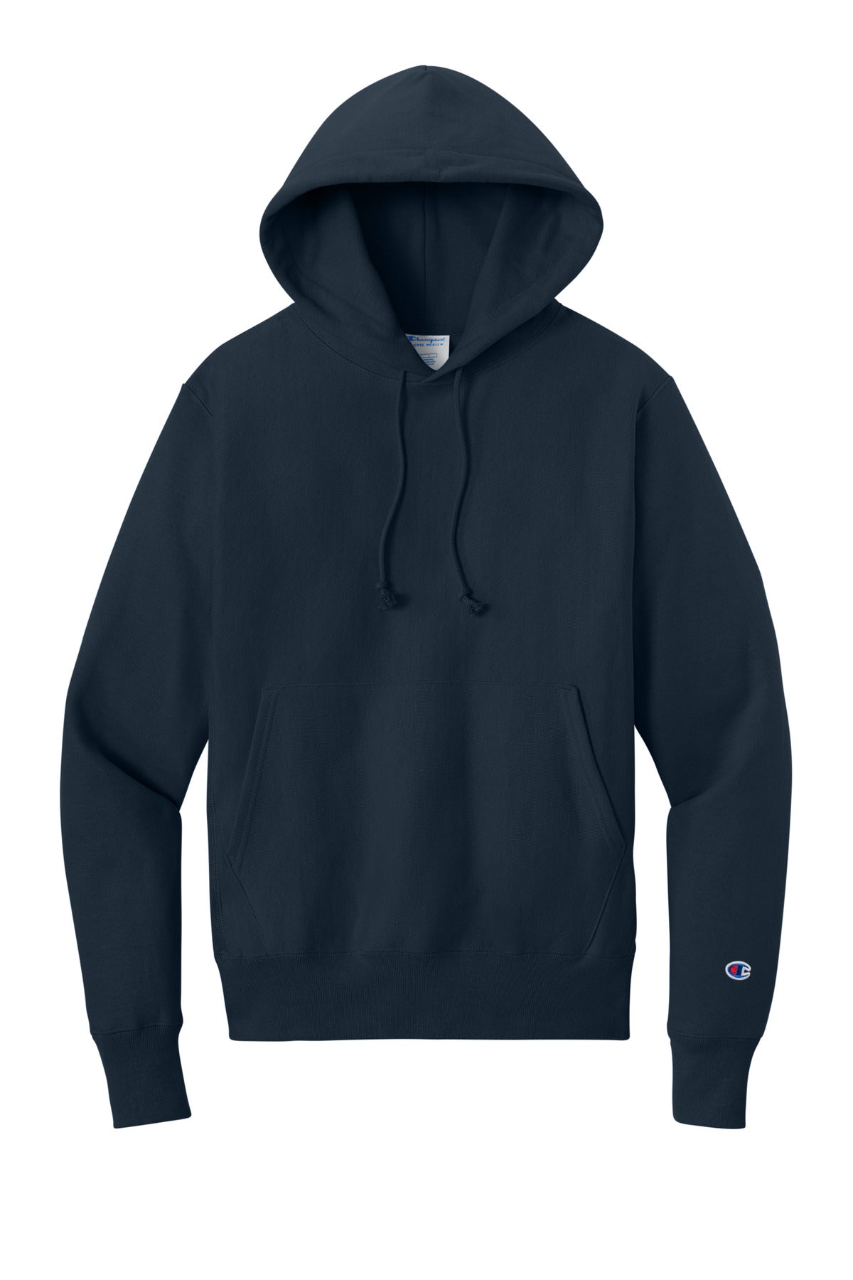 Champion Reverse Weave Hooded Sweatshirt - Navy - flat front