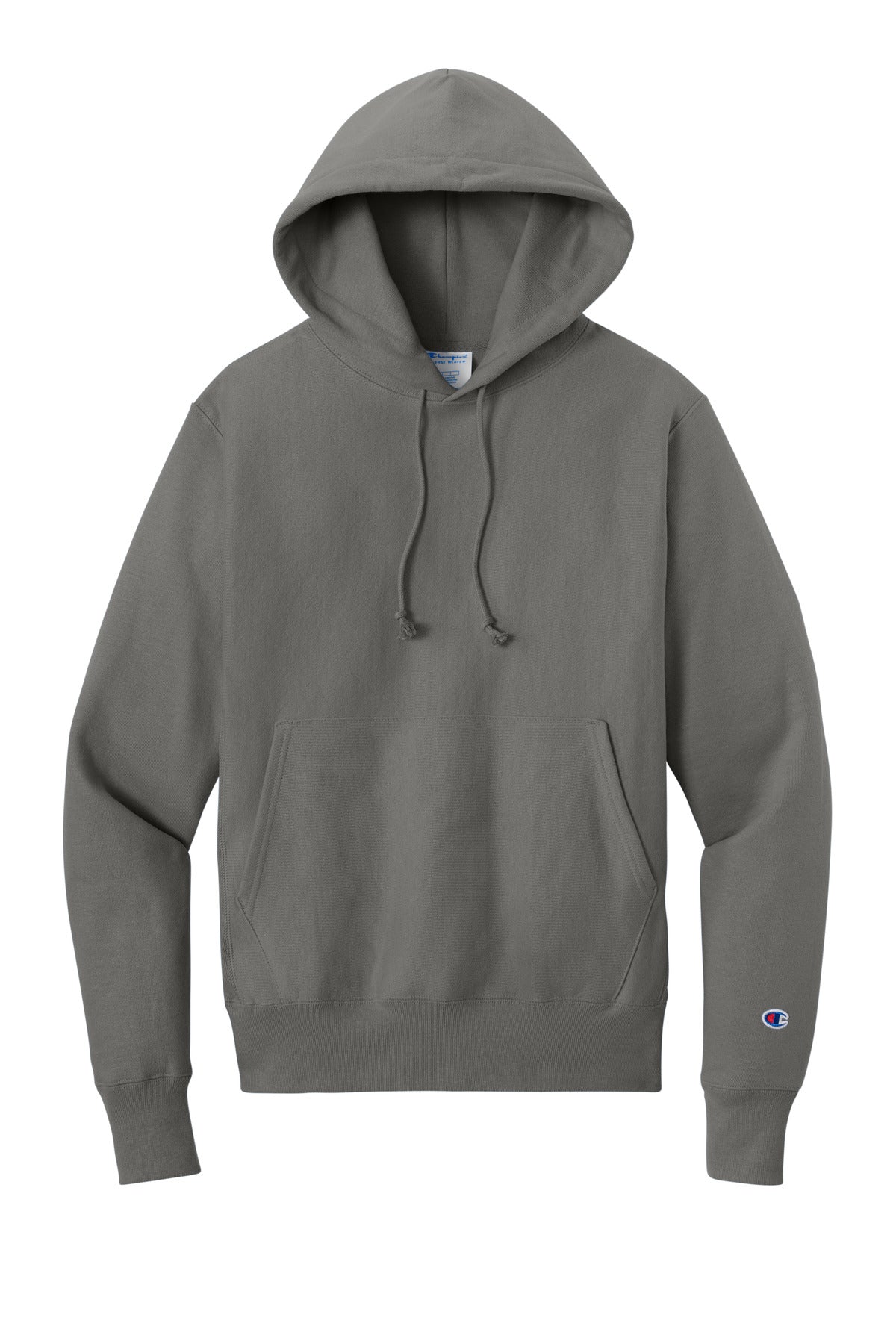 Champion Reverse Weave Hooded Sweatshirt - Stone Gray - flat front