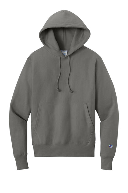 Champion Reverse Weave Hooded Sweatshirt - Stone Gray - flat front