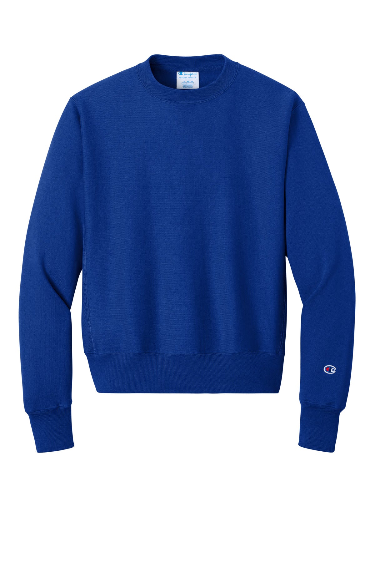Champion Reverse Weave Crewneck Sweatshirt - Athletic Royal - flat front