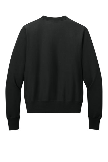 Champion Reverse Weave Crewneck Sweatshirt - Black - flat back