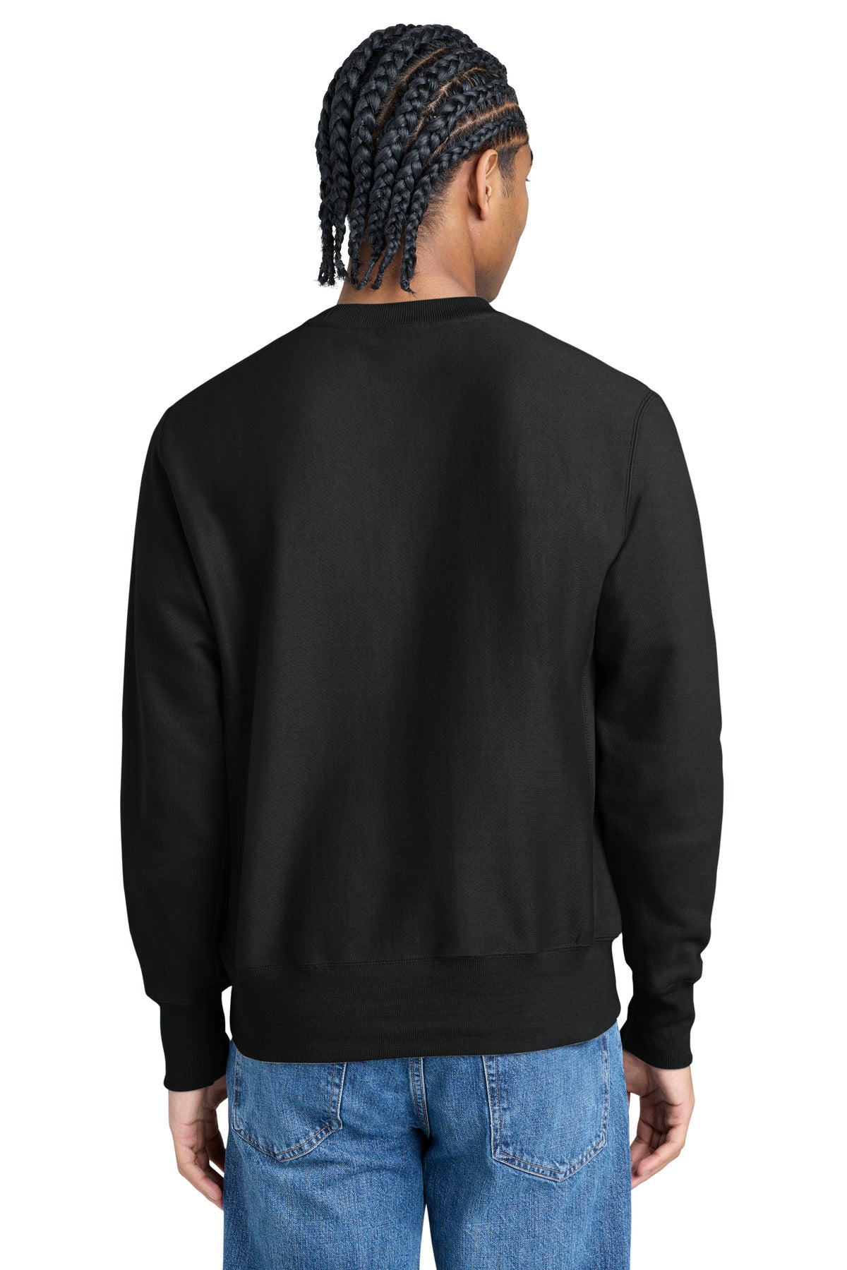 Champion Reverse Weave Crewneck Sweatshirt - Black - back