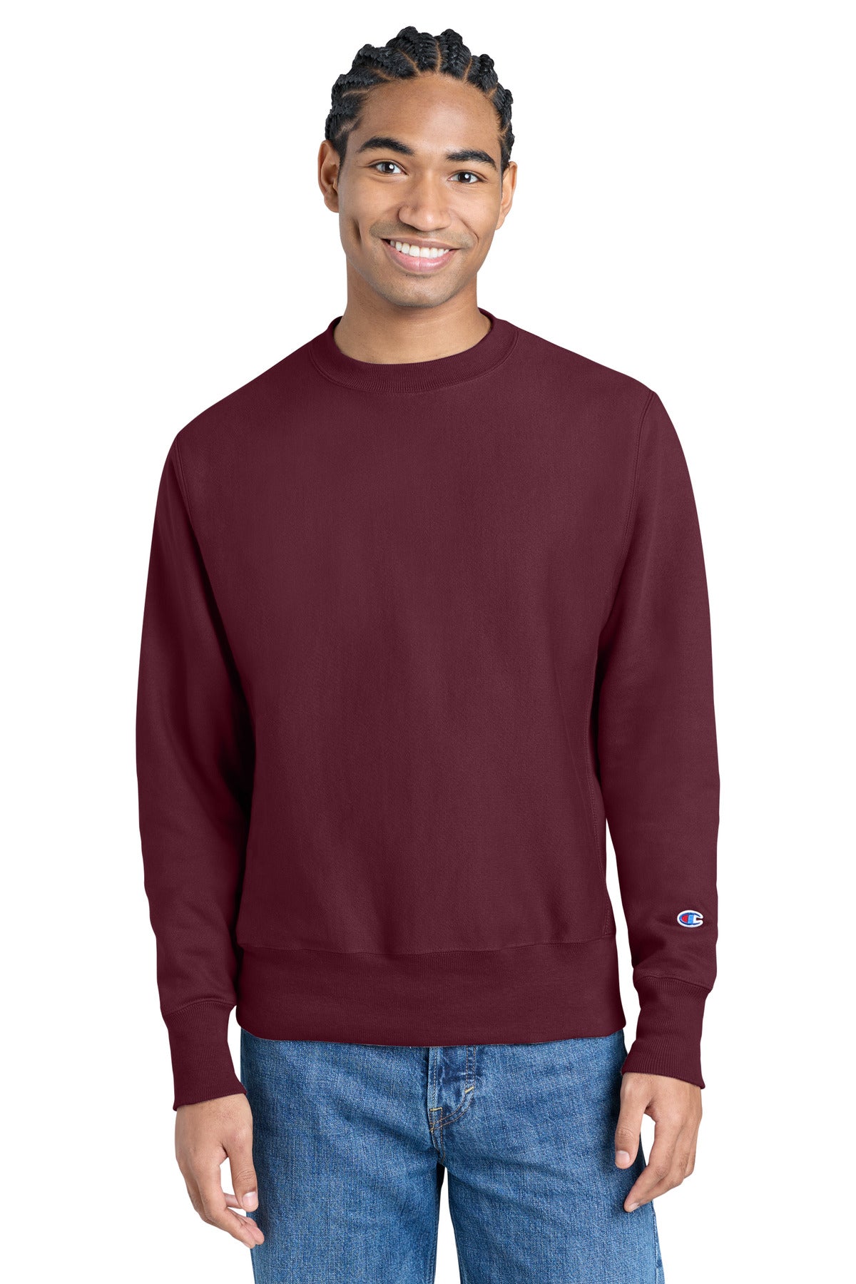 Champion Reverse Weave Crewneck Sweatshirt - Cardinal - front
